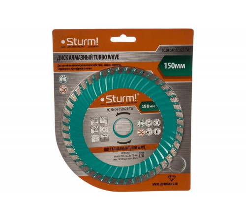 Алмазный диск Sturm 9020-04-150x22-TW Алмазный диск Sturm 9020-04-150x22-TW