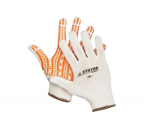 STAYER L-XL, 10 класс, х/б, перчатки с увеличенной площадью ПВХ-гель покрытия "протектор" 11401-XL STAYER L-XL, 10 класс, х/б, перчатки с увеличенной площадью ПВХ-гель покрытия "протектор" 11401-XL