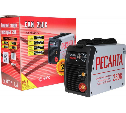 Сварочный аппарат инверторный Ресанта САИ 250К (компакт) Сварочный аппарат инверторный Ресанта САИ 250К (компакт)