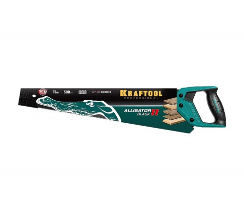 KRAFTOOL 11 TPI, 500 мм, ножовка для точного реза Alligator Black 11 15205-50