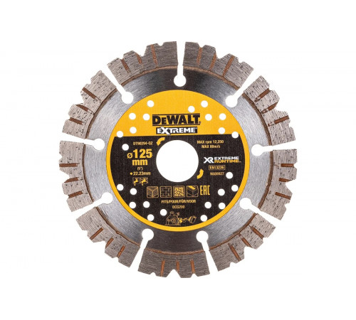 Алмазный круг (125х22.2; 12 мм) DEWALT DT90294-QZ
