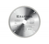 Диск пильный по алюминию Multi material 250x30 мм, 80Т KRAFTOOL 36953-250-30