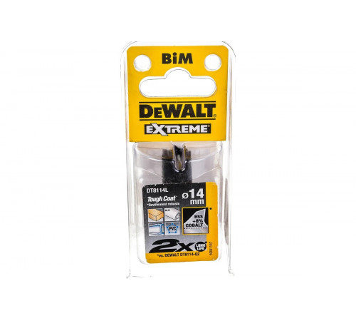 Коронка биметаллическая COBALT 8% M42 (14х37 мм) DEWALT DT8114L