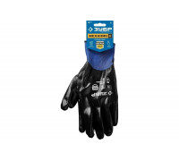 Маслобензостойкие перчатки ЗУБР Механик+ размер XL, полный облив, тонкие 11279-XL