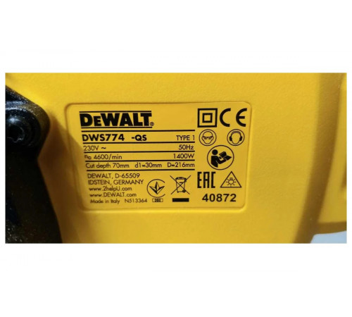 Торцовочная пила DEWALT DWS774