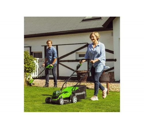 Аккумуляторная газонокосилка GreenWorks G24x2LM41 2х24 В 2512607 Аккумуляторная газонокосилка GreenWorks G24x2LM41 2х24 В 2512607