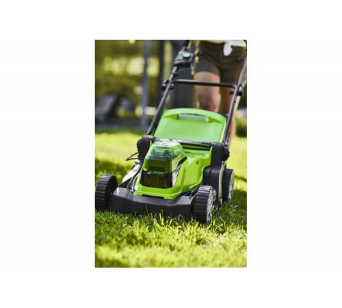 Аккумуляторная газонокосилка GreenWorks G24x2LM41 2х24 В 2512607 Аккумуляторная газонокосилка GreenWorks G24x2LM41 2х24 В 2512607