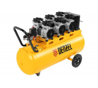 Безмаслянный малошумный компрессор Denzel DLS 2250/100, 2250 Вт, 3x750, 100 л, 410л/мин блок упр 58029