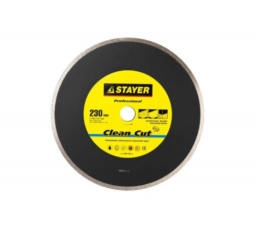 STAYER Ø 230х22.2 мм, алмазный, сплошной, круг отрезной для УШМ CERAMO 3664-230_z01 Professional STAYER Ø 230х22.2 мм, алмазный, сплошной, круг отрезной для УШМ CERAMO 3664-230_z01 Professional
