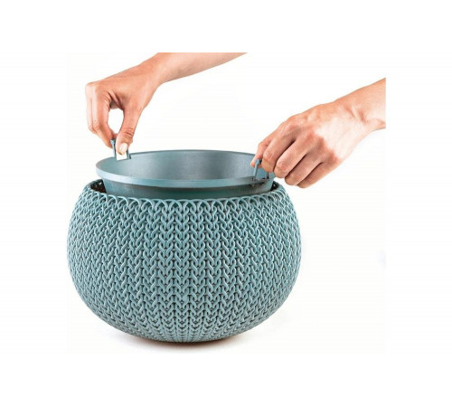 Горшок для цветов KETER подвесной COZY M голубой 17205456MB
