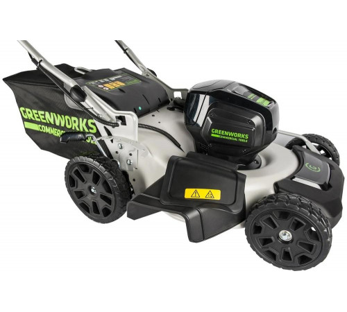 Самоходная бесщеточная аккумуляторная газонокосилка Greenworks 82V 2502507 Самоходная бесщеточная аккумуляторная газонокосилка Greenworks 82V 2502507