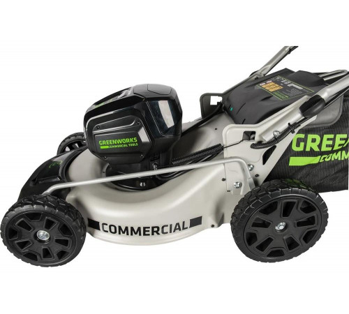 Самоходная бесщеточная аккумуляторная газонокосилка Greenworks 82V 2502507 Самоходная бесщеточная аккумуляторная газонокосилка Greenworks 82V 2502507