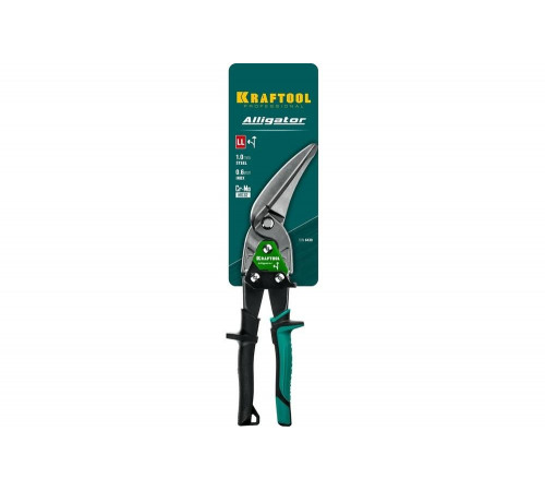 KRAFTOOL 280 мм, левые удлинённые ножницы по металлу Alligator 2328-LL KRAFTOOL 280 мм, левые удлинённые ножницы по металлу Alligator 2328-LL