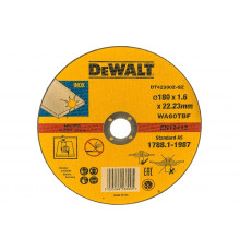 Круг отрезной по металлу INDUSTRIAL, 180х1.6х22 мм DEWALT DT42380Z