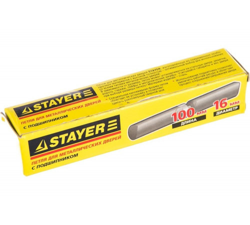 STAYER 100 x 16 мм, 1 шт., петля для металлических дверей 37615-100 Master STAYER 100 x 16 мм, 1 шт., петля для металлических дверей 37615-100 Master