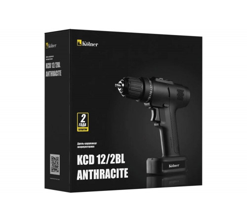 Аккумуляторная дрель-шуруповерт Kolner KCD 12/2BL ANTHRACITE 8020100286 Аккумуляторная дрель-шуруповерт Kolner KCD 12/2BL ANTHRACITE 8020100286