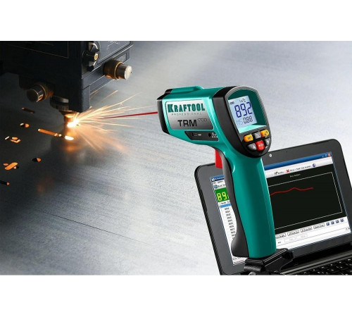 KRAFTOOL -30°С +1650°С, пирометр инфракрасный TRM-1700 45701-1650