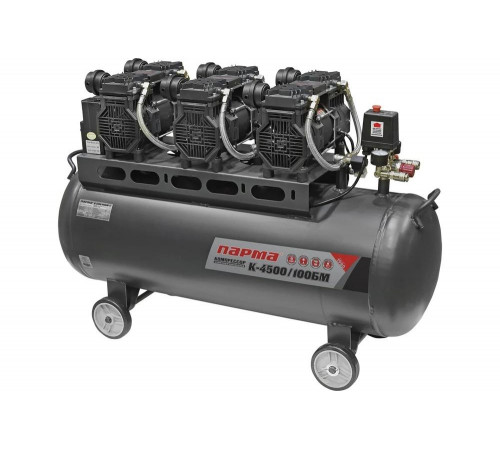 Компрессор Парма K-4500/100БМ безмасляный 3*1500 Вт, 100л, 711 л/м 02.014.00009 Компрессор Парма K-4500/100БМ безмасляный 3*1500 Вт, 100л, 711 л/м 02.014.00009