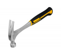 Цельнометаллический молоток-гвоздодер Denzel 350 г, двухкомпонентная рукоятка 10422