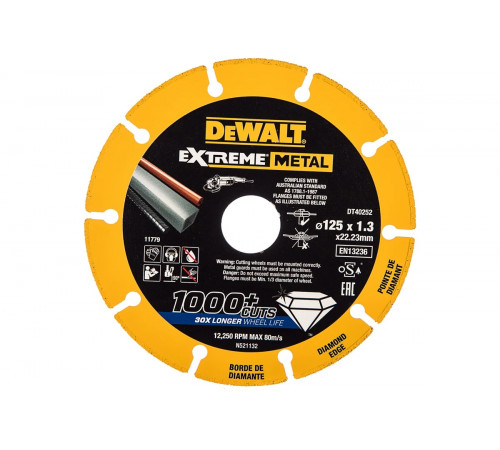 Алмазный диск отрезной по металлу 125х22.2 мм DEWALT DT40252