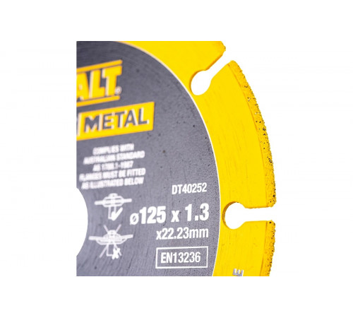 Алмазный диск отрезной по металлу 125х22.2 мм DEWALT DT40252