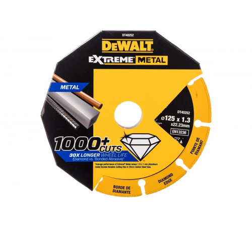 Алмазный диск отрезной по металлу 125х22.2 мм DEWALT DT40252
