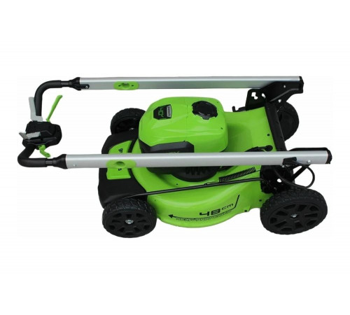 Самоходная бесщеточная аккумуляторная газонокосилка GreenWorks GD40LM48SPK4 40 В, 4 А*ч 2517407UB Самоходная бесщеточная аккумуляторная газонокосилка GreenWorks GD40LM48SPK4 40 В, 4 А*ч 2517407UB