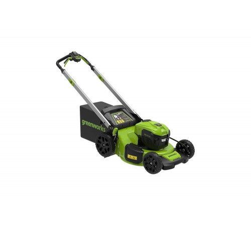 Самоходная бесщеточная аккумуляторная газонокосилка GreenWorks GD40LM48SPK4 40 В, 4 А*ч 2517407UB Самоходная бесщеточная аккумуляторная газонокосилка GreenWorks GD40LM48SPK4 40 В, 4 А*ч 2517407UB