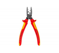 Пресс-клещи для обжима контактных гильз KNIPEX VDE, кол-во гнезд: 9, L-180 мм KN-9778180SB