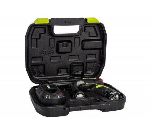 Аккумуляторный ударный бесщеточный винтоверт WORX Professional 12В, 140Нм, 2x2Ач WU132