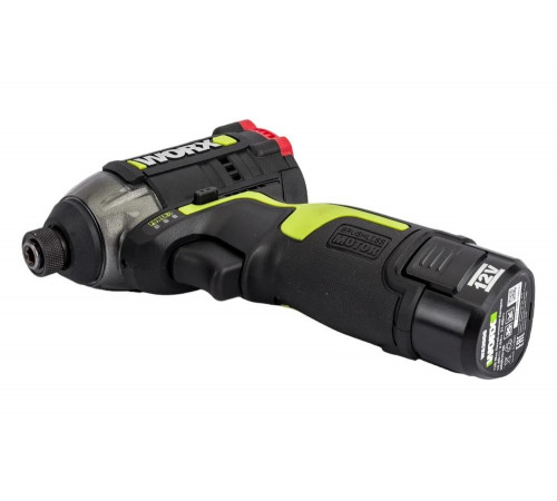 Аккумуляторный ударный бесщеточный винтоверт WORX Professional 12В, 140Нм, 2x2Ач WU132