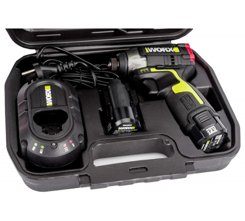 Аккумуляторный ударный бесщеточный винтоверт WORX Professional 12В, 140Нм, 2x2Ач WU132