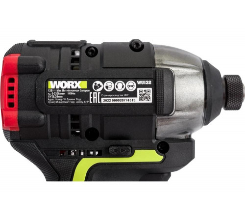 Аккумуляторный ударный бесщеточный винтоверт WORX Professional 12В, 140Нм, 2x2Ач WU132