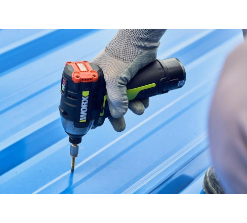 Аккумуляторный ударный бесщеточный винтоверт WORX Professional 12В, 140Нм, 2x2Ач WU132