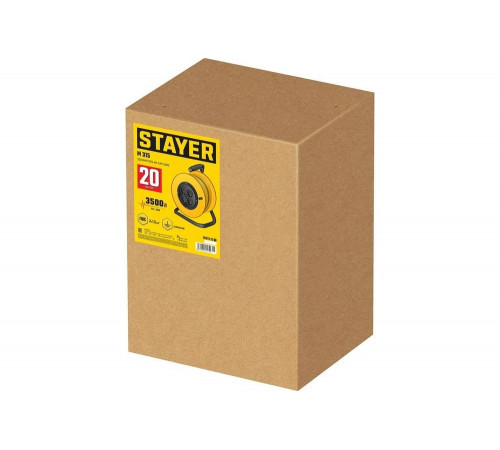 Силовой удлинитель на катушке STAYER M 315 ПВС 3x1.5 20м 3500Вт 55078-20_z01