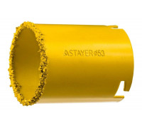 Коронка кольцевая с карбидно-вольфрамовой крошкой PROFESSIONAL 53 мм STAYER 33345-53