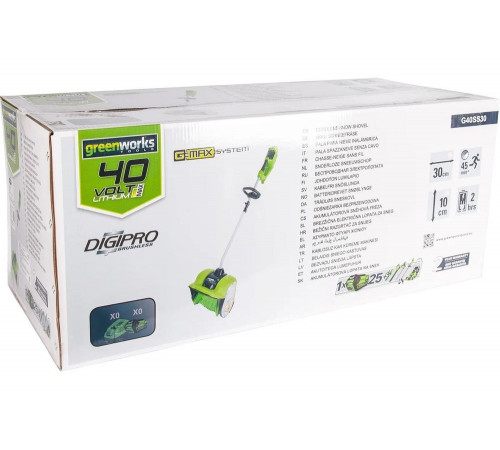 Аккумуляторный снегоуборщик GreenWorks GD40SSK4 40V 2600807UB Аккумуляторный снегоуборщик GreenWorks GD40SSK4 40V 2600807UB