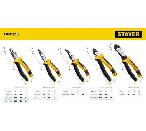 Бокорезы STAYER Hercules 160 мм 2203-5-16_z03 Бокорезы STAYER Hercules 160 мм 2203-5-16_z03