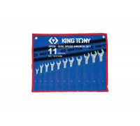 Набор комбинированных трещоточных ключей (8-19 мм, 11 предметов) KING TONY 14111MRN