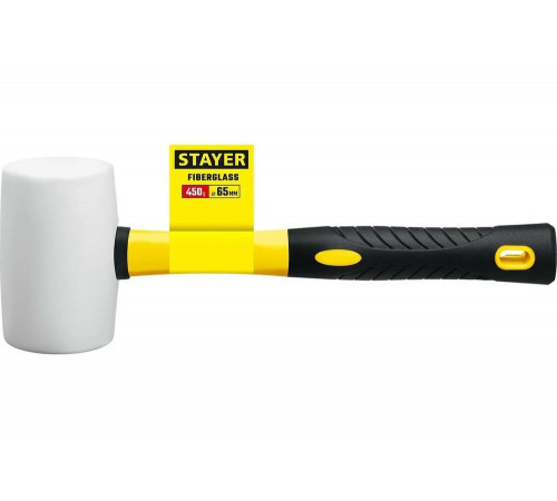 STAYER 450 г, киянка резиновая белая с фиберглассовой ручкой 20533-450 Professional