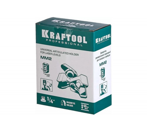 KRAFTOOL универсальный шарнирный держатель- клипса MM2 34704 KRAFTOOL универсальный шарнирный держатель- клипса MM2 34704