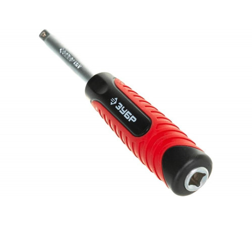 ЗУБР 1/4", 150 мм, Cr-V сталь, хромированный, вороток-отвертка МАСТЕР 27724-1/4