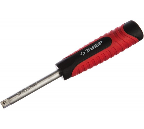 ЗУБР 1/4", 150 мм, Cr-V сталь, хромированный, вороток-отвертка МАСТЕР 27724-1/4