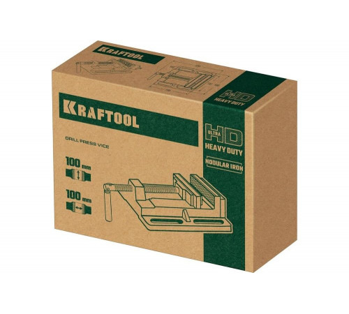 Станочные сверлильные тиски KRAFTOOL 100 мм 32715-100 Станочные сверлильные тиски KRAFTOOL 100 мм 32715-100