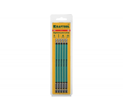 KRAFTOOL PH2, 150 мм, 5 шт., Cr-Mo сталь, биты Optimum Line 26122-2-150-5 KRAFTOOL PH2, 150 мм, 5 шт., Cr-Mo сталь, биты Optimum Line 26122-2-150-5