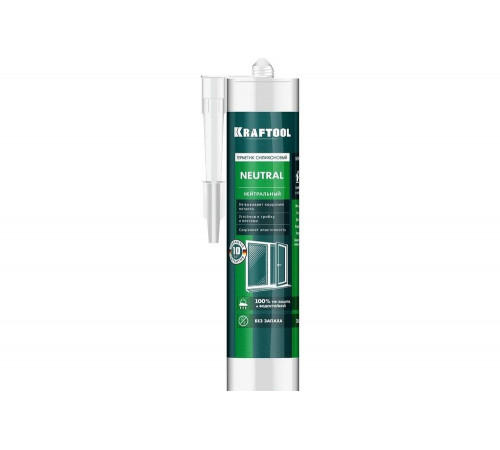 KRAFTOOL 300 мл, нейтральный, белый, силиконовый герметик KRAFTSIL NX109 41257-0 KRAFTOOL 300 мл, нейтральный, белый, силиконовый герметик KRAFTSIL NX109 41257-0
