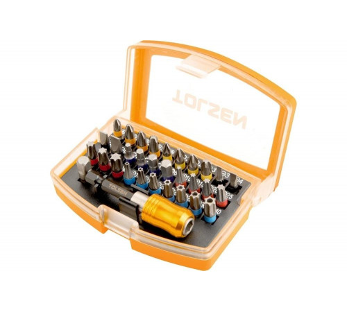 Набор вставок бит 1/4", PH, PZ, Hex, Torx, Slotted, TorxTR 32 предмета TOLSEN TT20370 Набор вставок бит 1/4", PH, PZ, Hex, Torx, Slotted, TorxTR 32 предмета TOLSEN TT20370
