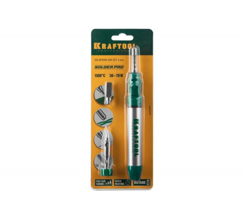 Газовый паяльник , 3в1, регулировка пламени KRAFTOOL 1300С 55504-H3