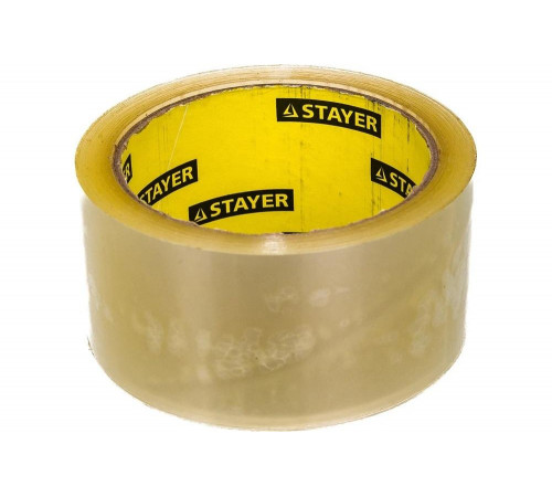STAYER 48 мм х 60 м, 45 мкм, упаковочная клейкая лента (скотч), прозрачная 1204-50 STAYER 48 мм х 60 м, 45 мкм, упаковочная клейкая лента (скотч), прозрачная 1204-50