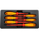 Набор тонких отверток KNIPEX VDE 1000В, 6 пр, SL3/4/5.5/6.5 шлиц, PH1/2 крест, KN-002012V02